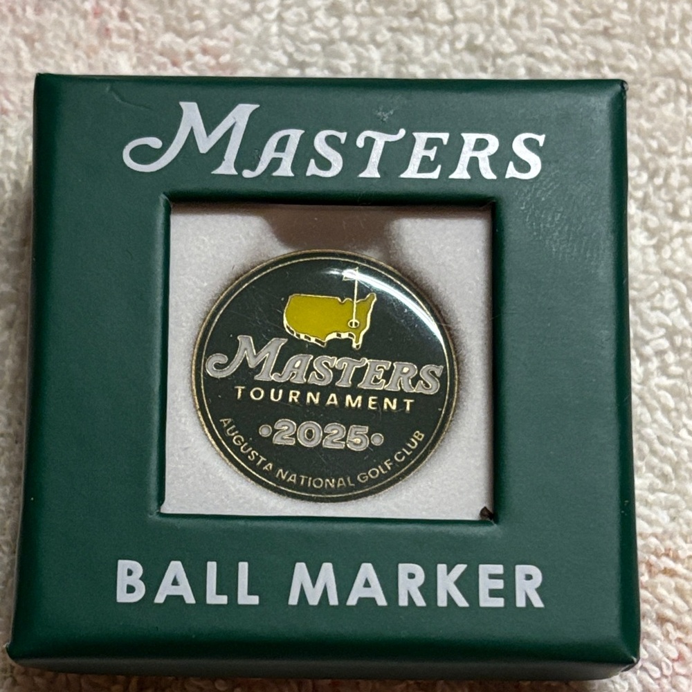 Masters 2025 Green and Gold Ball Marker